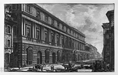 View of the Vidoni Caffarelli Palace (Stoppani Palace). Church of the Gesù by Giovanni Battista Piranesi